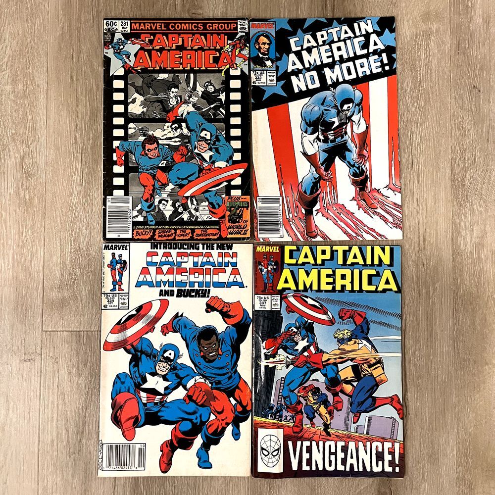 Captain‎ America #281 332 334 347 (1980s) Marvel Copper Age lot of 4 comics